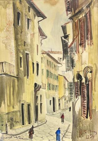 Art work by Rodolfo Marma Via del Parlascio  - watercolor paper 
